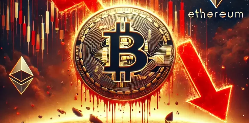 DALL·E-2025-02-18-23.46.19-A-dramatic-digital-illustration-of-the-crypto-market-tumbling-featuring-B.webp